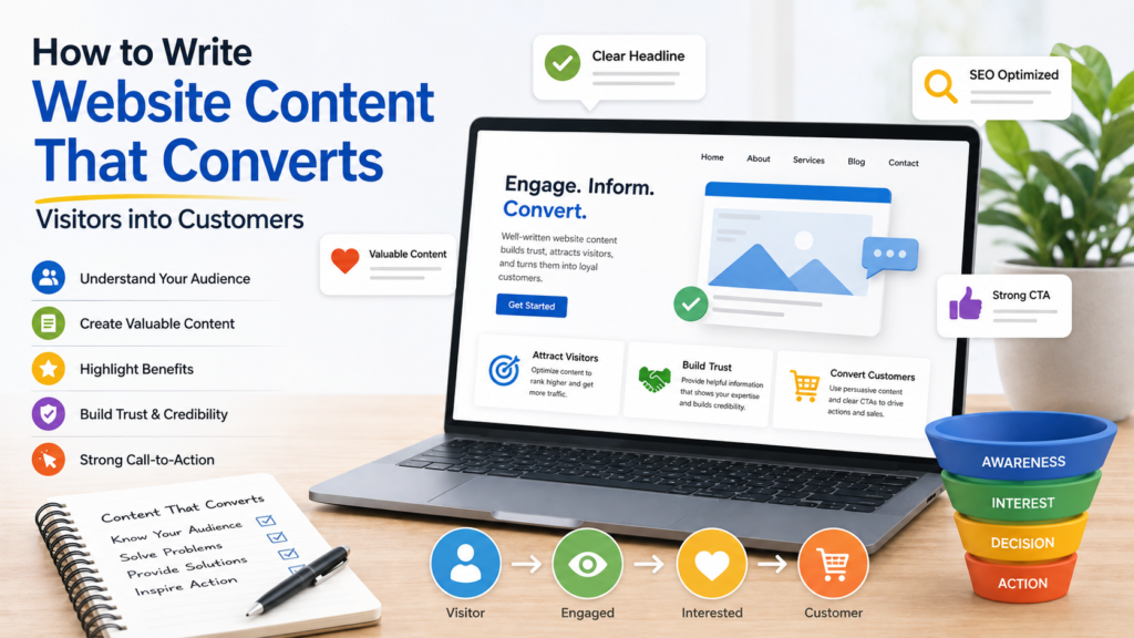 How to Write Website Content That Converts Visitors into Customers